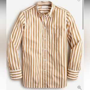 J. Crew Classic-fit washed cotton poplin shirt in stripe 8